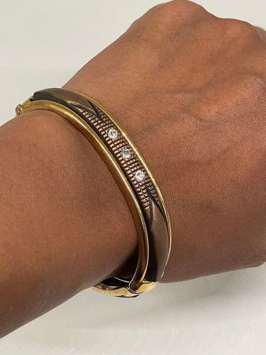 Gold & Brown Clamper Bracelet Bloomers and Frocks